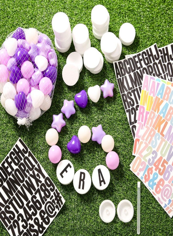 STARBOLO 87Pcs DIY Giant Friendship Bracelet in My Birthday Era Banner Birthday Banner Famous Singer Customizable Garland Ball Plastic Balls DIY Supplies Decor Foam Circles(Purple) - Image 4
